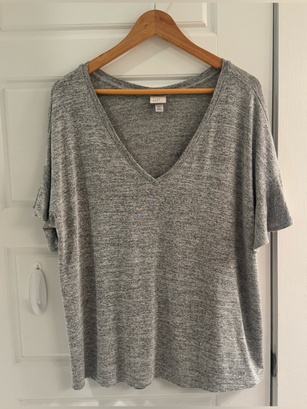a new day Gray V-Neck Short Sleeve Tee